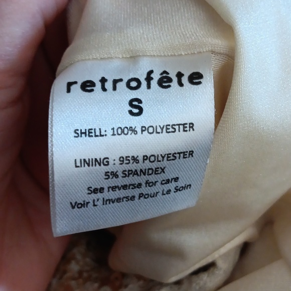 Retrofete Aubrielle Dress In Champagne Size Small - Picture 7 of 10